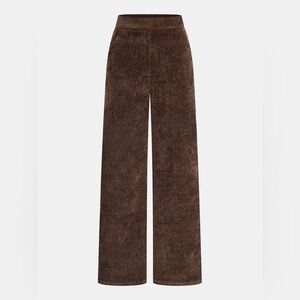 Commense Mid-Waist Velvet Wide-Leg Pants